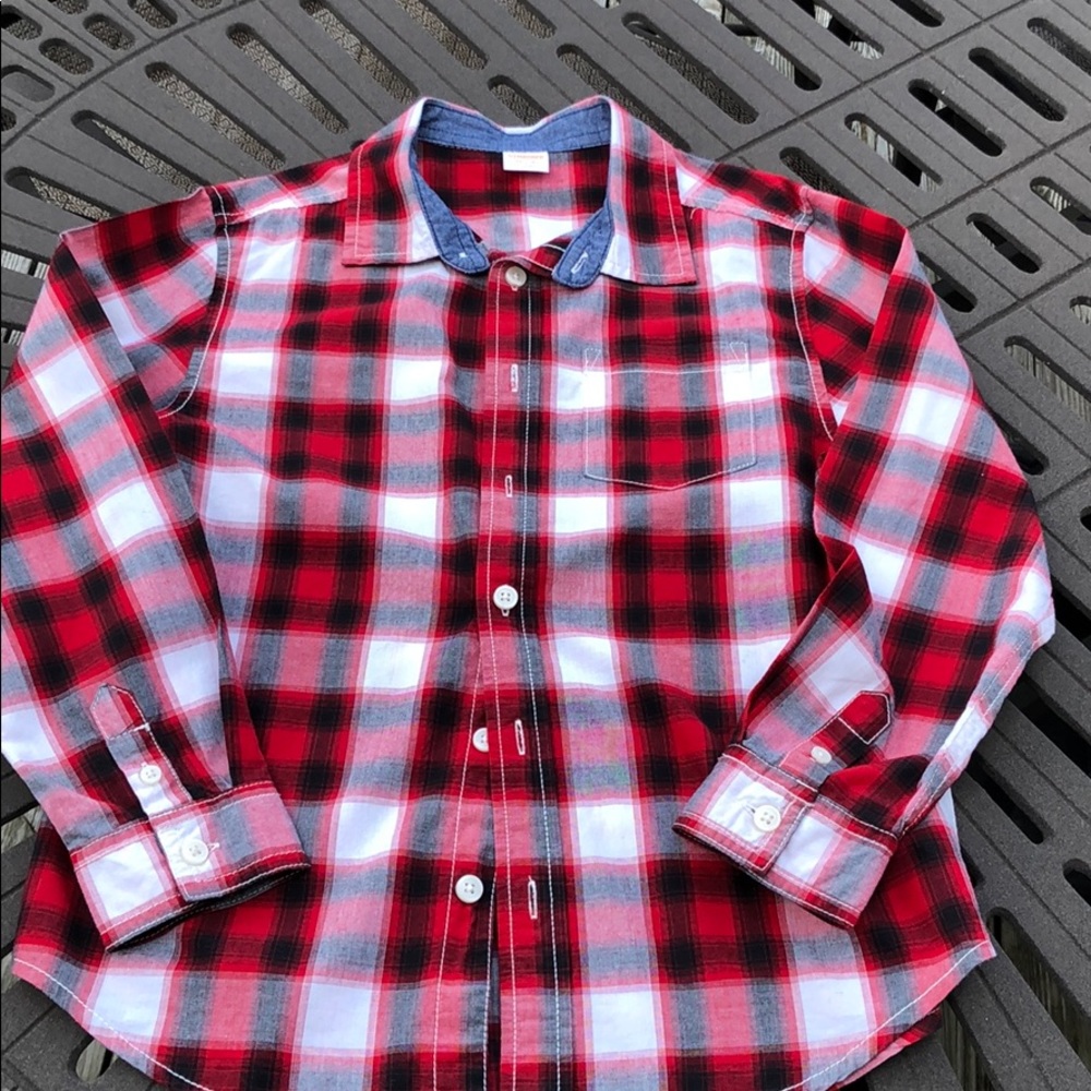 EUC Gymboree long sleeve button down shirt size M